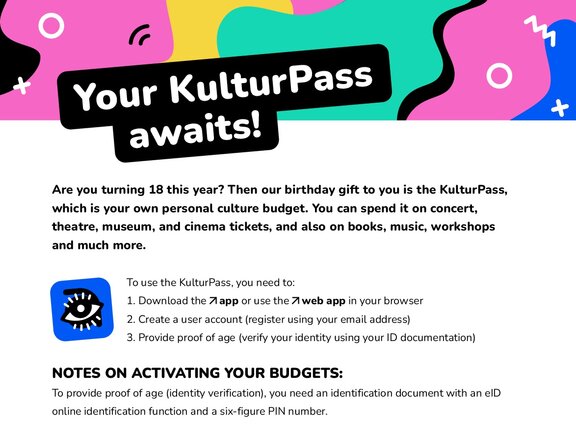 KulturPass Info-Flyer Englisch  